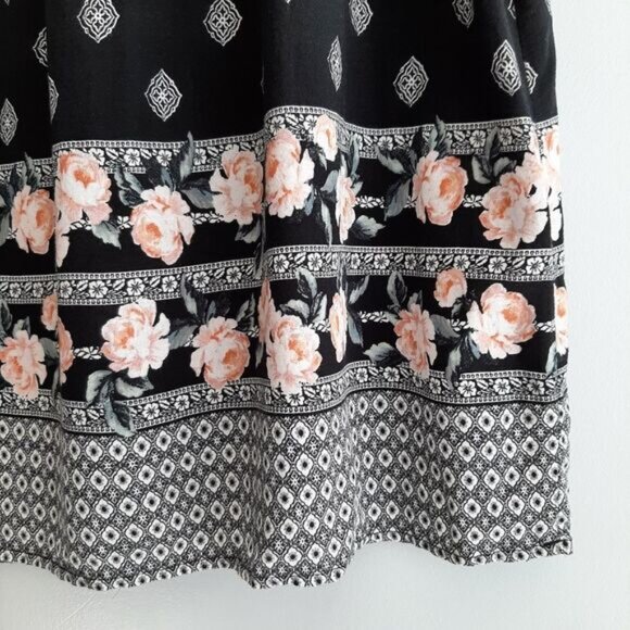 TORRID Border Print Smocked Challis Blouse Boho Sz 2X | 2 - Picture 6 of 11